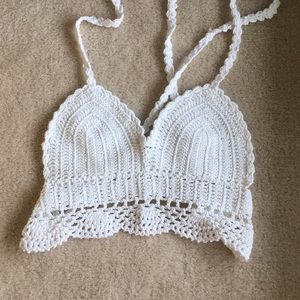 White crotchet top